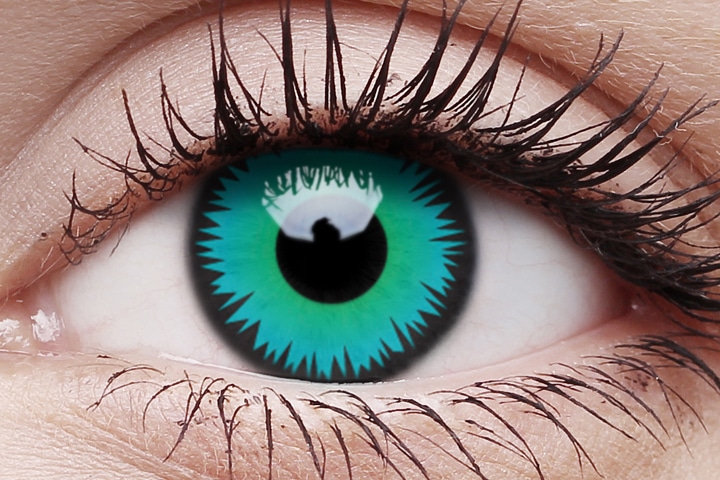 Green Werewolf contact lens