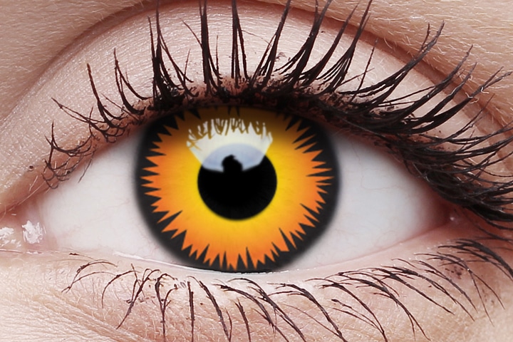 Orange Werewolf contact lens