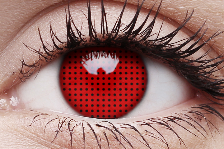 Red Screen contact lens