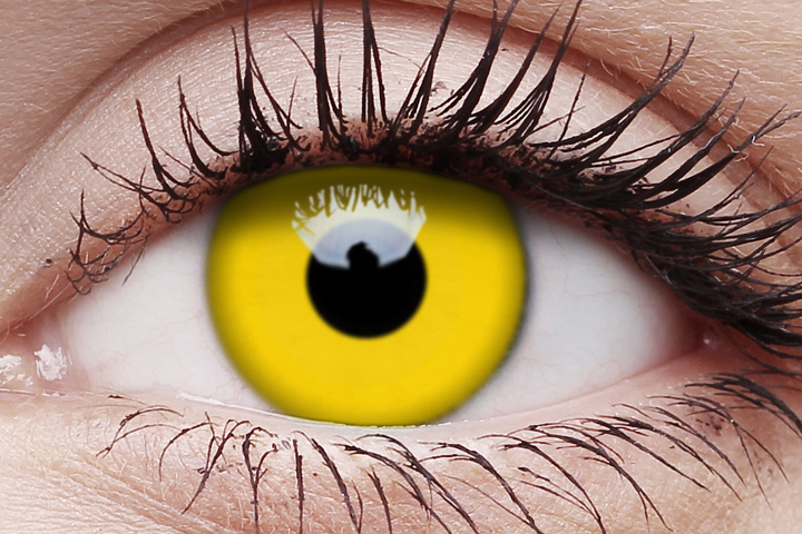 Yellow contact lens
