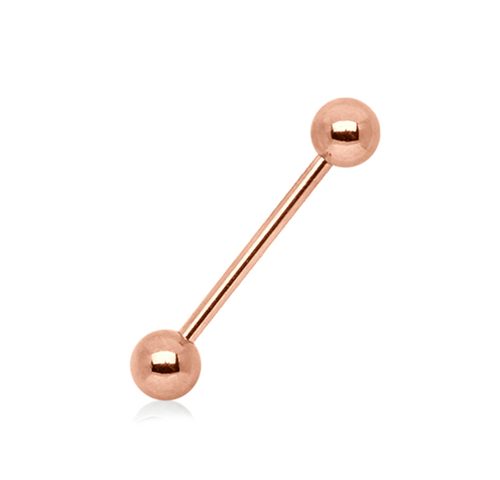 Rose Gold Plated Barbell by Angel Body Jewellery