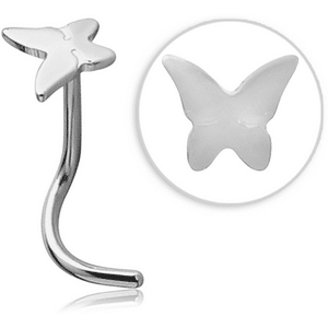 Butterfly nose stud - surgical steel