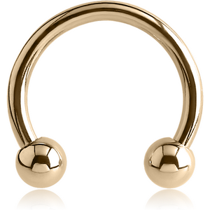 Gold circular barbell