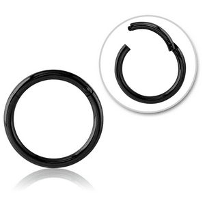 Black steel hinged ring