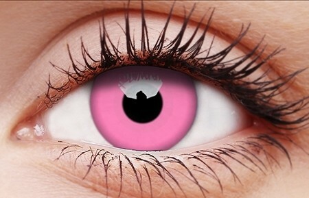 Glow pink contact lens