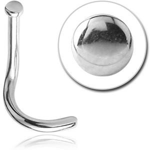 Surgical steel disc nose stud