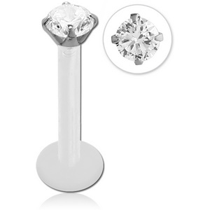 Push fit crystal claw set labret