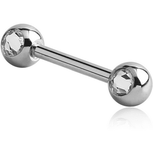 Steel Barbell with Crystal ends