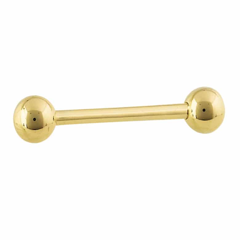 Solid Gold- straight barbell