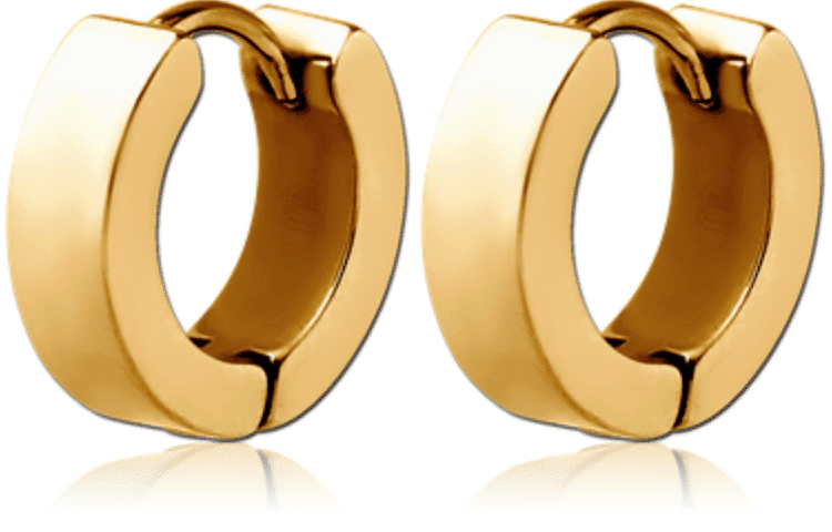 Gold plated Huggie earring