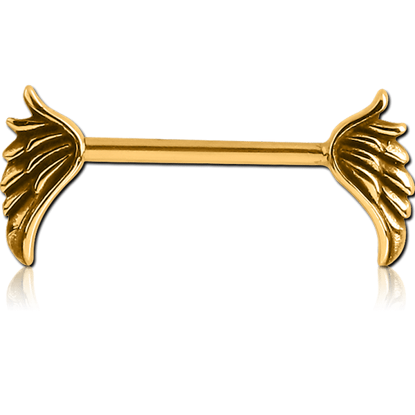 24k Gold Plated Steel Wing Nipple Bar