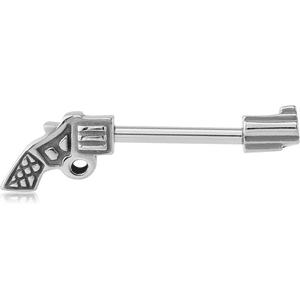 Surgical Steel Gun Industrial Barbell